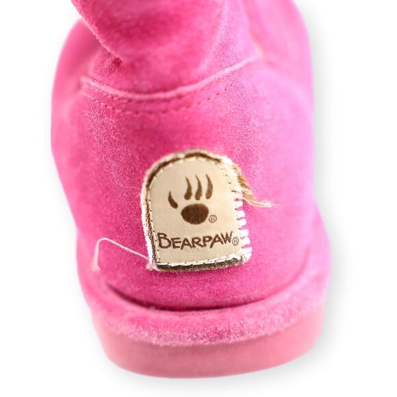 Bearpaw Pink Shearling Leather Womens Winter Boots 7 - Picture 11 of 13